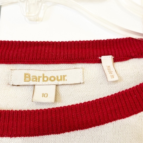 Barbour Red and White Striped Top - Picture 7 of 13